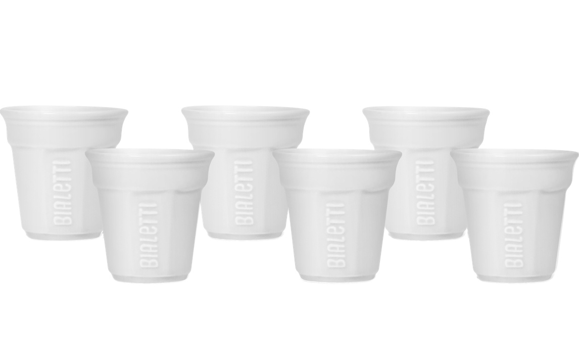 Bialetti Espressobecher-Set weiß. 6-tlg.